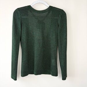 Kukhareva London Long Sleeve Green Sparkle Top